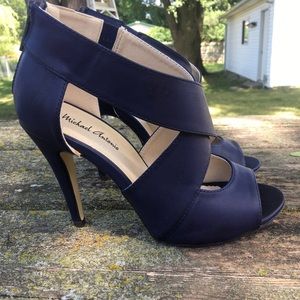 Navy Crisscross Heels.